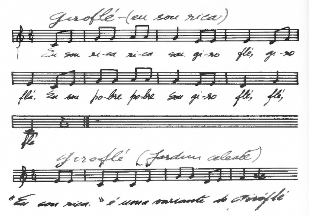 Partitura da música "Giroflé"